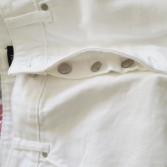 NWOT AFRM distressed crop high rise white jeans - Picture 10 of 14